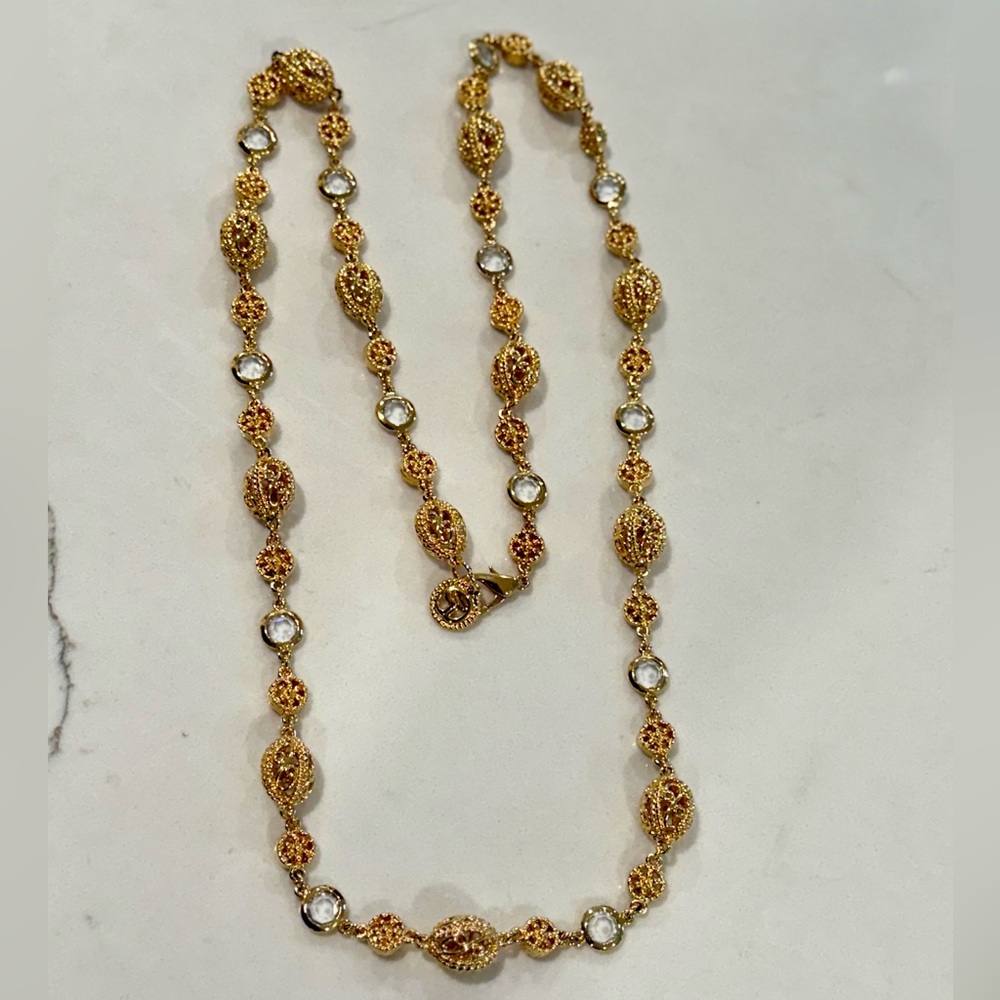 St. John RIVOLI CRYSTAL LINK NECKLACE.